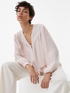 Young Fabulous & Broke Light Pink Draped Top